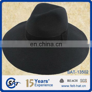 100% Wool large brim floppy hat