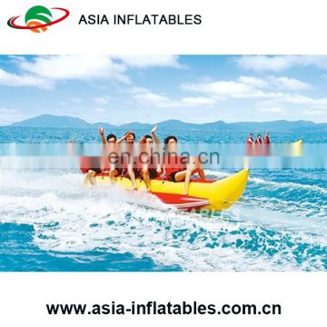 Single Lane For 4-10 Person Inflatable Banana Boat For Water Exciting People Games