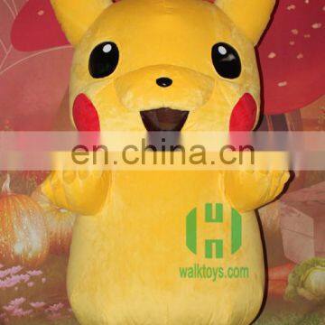 HI CE high quality inflatable pikachu mascot costume with 3m high for adult,inflatable mascot costume for hot selling