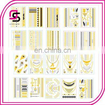 Gold and Silver Temporary Tattoo Set