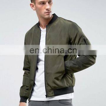 Clothing Manufacturer Embroidered Custom Military Air Force Khaki Bomber Jacket / Outershell Made From 100% Nylon Material