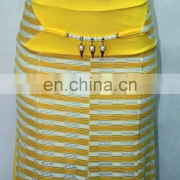 African Stripe Traditional Long Maxi Skirt Long Skirt Models With Bead photo-4