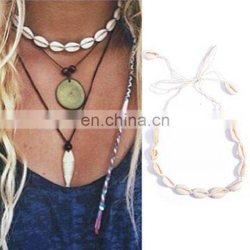 Hot Beach Bohemia Velvet Shell Pendant Chain Choker Rope Tassel Necklace Jewelry