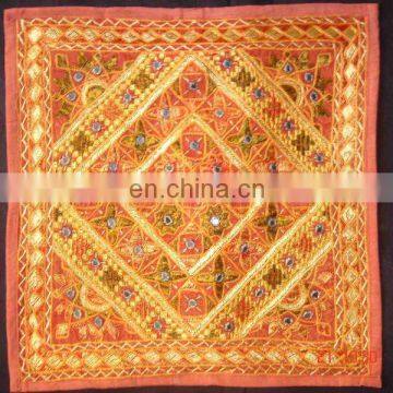 Silk Cushion Cover,Sari Patchwork Cushion Cover,Sequins Patches Cushion Cover