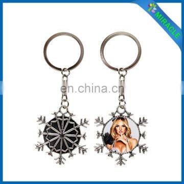 Miracle Snowflake Series Sublimation Metal Keyring