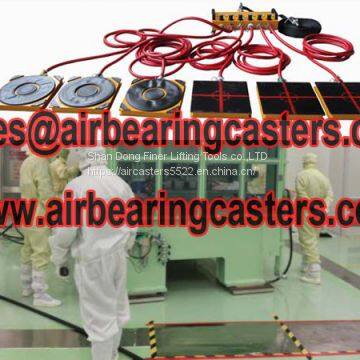 Air casters parameters and applications