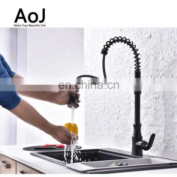 2018 Morden New Design Brass  High Quality Pull Out Single Hole Kitchen Electric Faucet