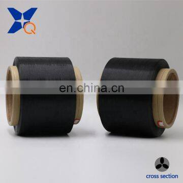 black carbon conductive polyester fiber filaments 20D/4F trilobal  threeleaf  Yarn/ESD Fabric-XTAA239