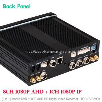 9CH AHD 1080P Mobile Digital Video Recorder With Display Screen (TOP-DVR8908) photo-2
