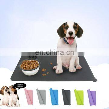Waterproof Pet Food Mat Easy Washing Solid Color Silicone Pet Feeding Pad Pet Bowl Drinking Mat photo-7