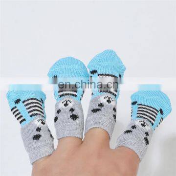 Soft Indoor Wear Cotton Anti Slip Pet Shoe Socks for Dogs Cats photo-4