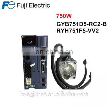 Original FUJI 750W servo motor kit GYB751D5-RC2-B + RYH751F5-VV2