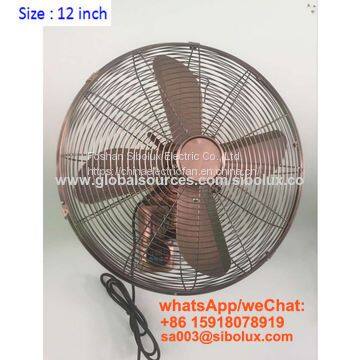 12 inch metal deluex vintage wall fan