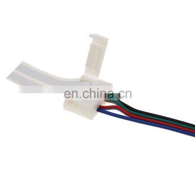 12mm Width 4 Pin Solderless LED Strip Corner Connector Flat Cable Connector Terminal With Wires photo-4