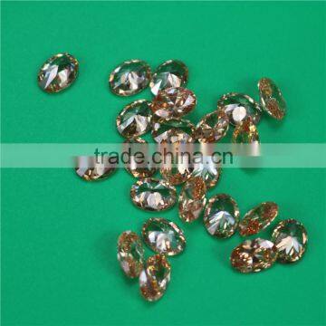 High Quality Wholesale Incomparable Beautiful Oval Cut Light Peach Ziron for Decoration Saree photo-2