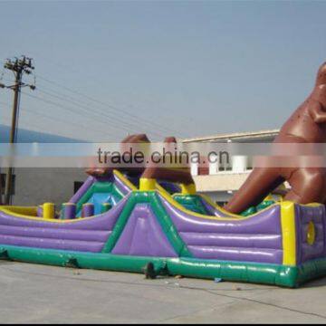 Giant inflatable dinosaur bouncer for kids outdoor activities