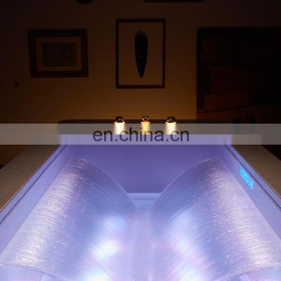 Rectangular Hot Tubs LED Light Waterfall Bathtub, small square acrylic clawfoot bathtub red woma 1100mm