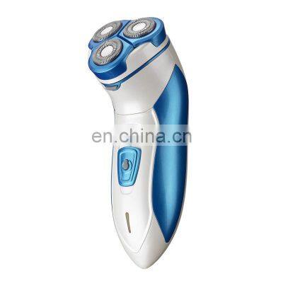 3D electric rotating triple blade men shaver with 3 floating heads