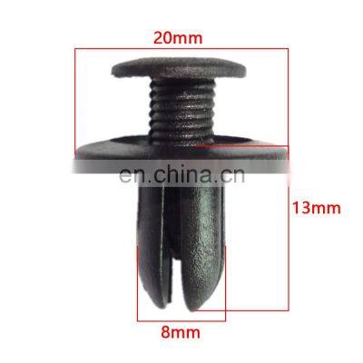 Car Accessories Universal 6mm 8mm Plastic Car Fastener Door Trim Panel Bumper Fender Push Type Shield Retainers Rivets Clips