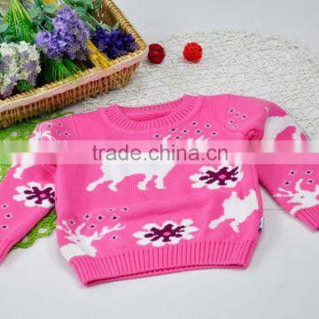 Fashion girls stylish knitted pullover sweater