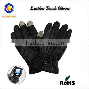 Leather touch screen gloves