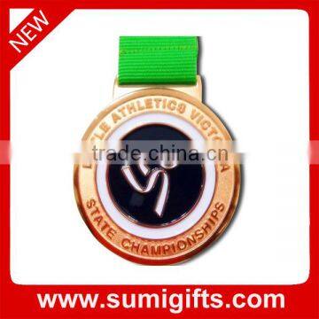 zinc alloy soft enamel sports medal supplier