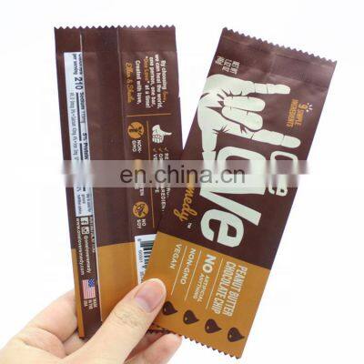 China Wholesale Custom Digital Printing Matte 1.62oz Blank Mylar Bag Snack Food Packaging Bar Wrapper With Easy Tear
