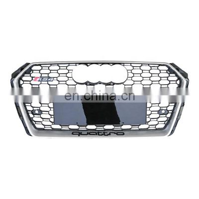 For Audi A4 S4 B9 Change to S4 RS4 front bumper grille ready to ship Chrome silver black high quality grill 2017-2019