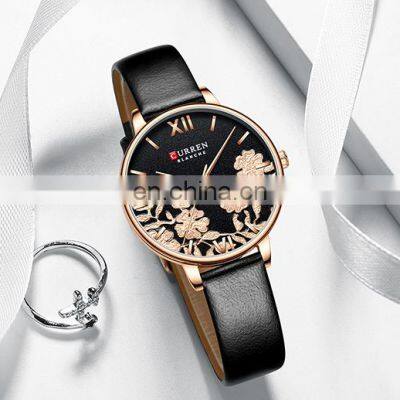 CURREN 9065 Luxury Ladies Mesh Leather Quartz Watch On Sale Casual Sport Wrist Watch For Women photo-4