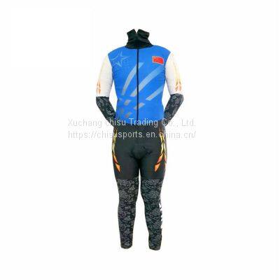 Long Ice Speed Skating Skin Suit Custom Men Women Kid Long Sleeve Ice Short Track Speed Skating Skin Suit Inline Skin Suit photo-5