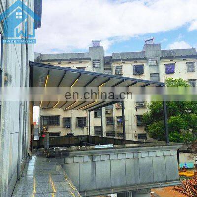 Waterproof Fabric Roof PVC Folding Pergola Installation Awnings