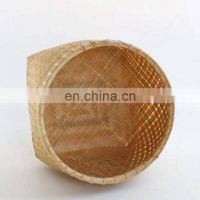 Manufacturer Cheap Hand Woven Storage Bamboo Basket Fruit Basket Wholesale Made in Vietnam photo-3