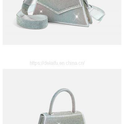 Women's Bag With Rhinestone Fashion Design Bling Handbag photo-5