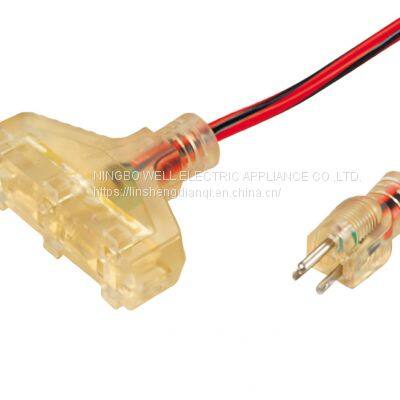 3-Conductor Single-Outlet Extension Cords W/Light 5-15P 15A 125V~ photo-5