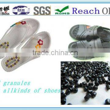 black and white soft pvc granules for slipper