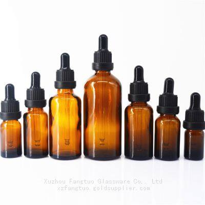 Amber Dropper bottles Pilfer Proof Cap bottle empty glass bottles essential oil perfume bottles