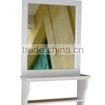 Wooden Wall rack with mirror