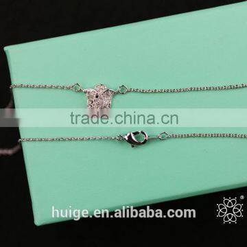 2015 New Fashion Rhodium Plated Necklace With a Rose Shape Pendant photo-3