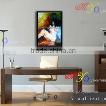 hot sell sex girl image india nude art hand painted modern canvas oil painting WZ-313