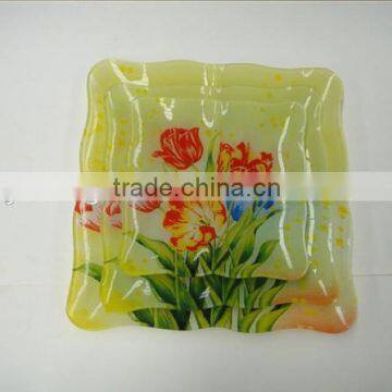 Glass Plate for Table Centerpieces Fruit Plate