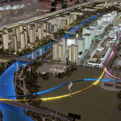 Производитель крупномасштабных архитектурных песочных моделей зданий