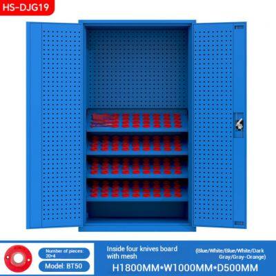 Industrial Metal Tool Cabinet With Ventilated Perforated Doors Multiple Color Choices 24*4 Compartments for Factory Organization photo-1