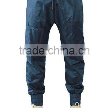 2016 OEM Wholesale Mens Navy Nylon Windbreaker Jogger Pants