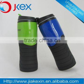 Double wall FDA approval plastic tumbler with lid