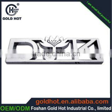 Wholesale customized design letter logo supply free samples OEM offered furniture nameplae metal nameplate