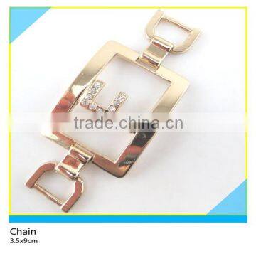 Diamant Rhinestone Waist Chain Zinc Alloy Belt Buckle Design Rhinestone Chian 3.5x9cm