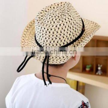 2015 New Outdoor Cheap Summer Fashion Straw Hat Children Hat Cowboy Hat Bulk Straw Cowboy Hats photo-3