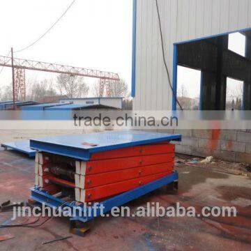 four wheels hydraulic mobile scissor scissor lift table on sale