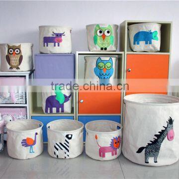 Cute Animal Designs Kids Laundry Basket Toy Basket Laundry Hamper Toy Storage Bins photo-2