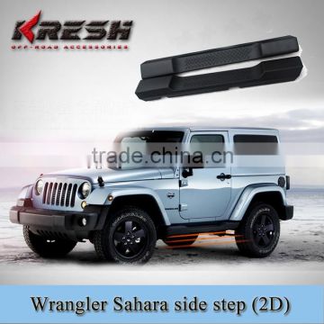 Hot sale Wrangler jk sahara black 4 door side step and tubular side steps, original wrangler sahara side bar